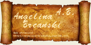 Angelina Brcanski vizit kartica
